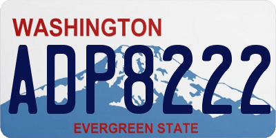 WA license plate ADP8222
