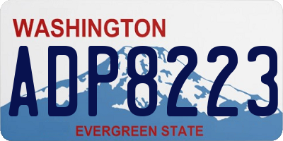 WA license plate ADP8223