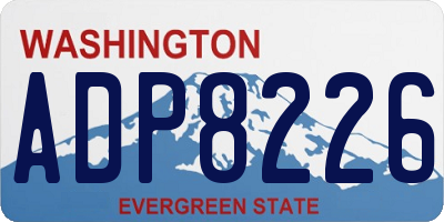 WA license plate ADP8226