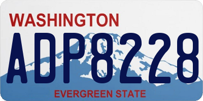WA license plate ADP8228