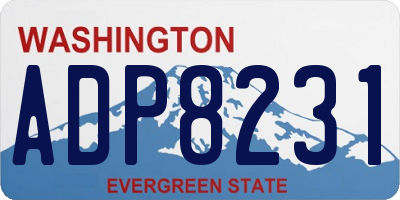 WA license plate ADP8231
