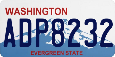 WA license plate ADP8232