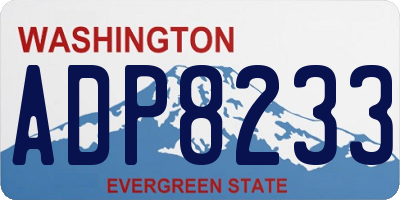 WA license plate ADP8233