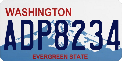 WA license plate ADP8234