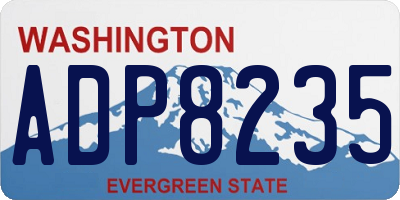 WA license plate ADP8235