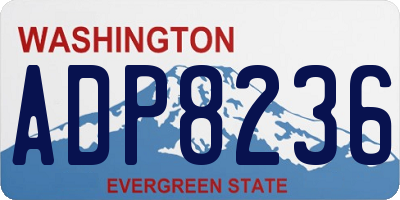 WA license plate ADP8236