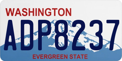 WA license plate ADP8237