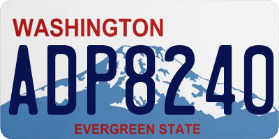 WA license plate ADP8240