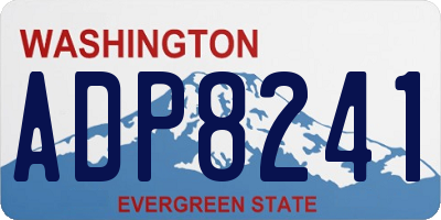 WA license plate ADP8241