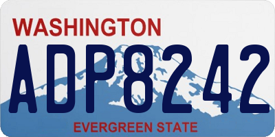 WA license plate ADP8242