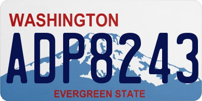 WA license plate ADP8243