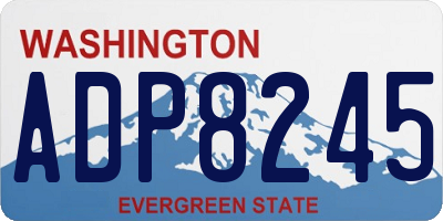 WA license plate ADP8245