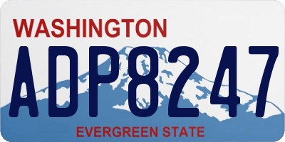 WA license plate ADP8247