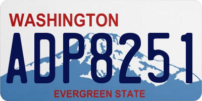 WA license plate ADP8251