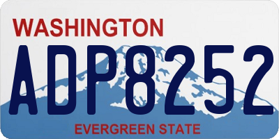 WA license plate ADP8252