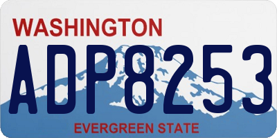 WA license plate ADP8253