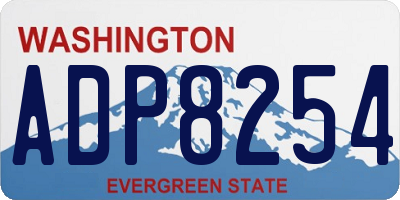WA license plate ADP8254