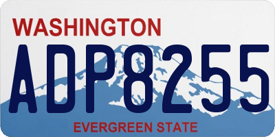 WA license plate ADP8255