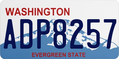 WA license plate ADP8257