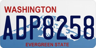 WA license plate ADP8258