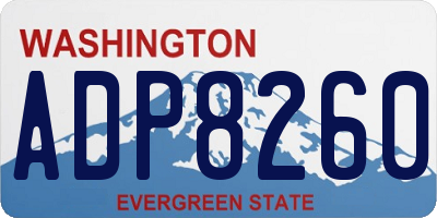 WA license plate ADP8260