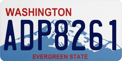 WA license plate ADP8261