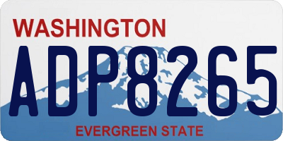 WA license plate ADP8265