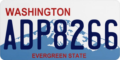 WA license plate ADP8266