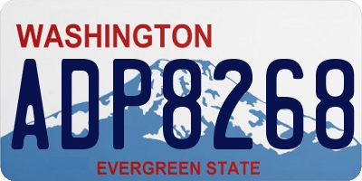 WA license plate ADP8268