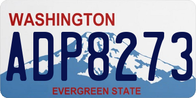WA license plate ADP8273