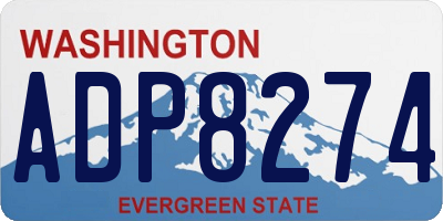 WA license plate ADP8274