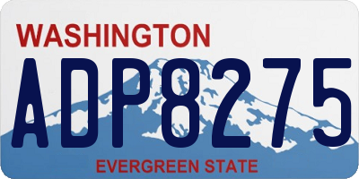 WA license plate ADP8275