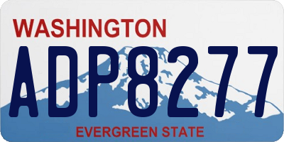 WA license plate ADP8277