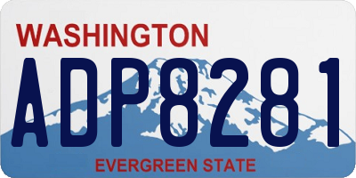 WA license plate ADP8281