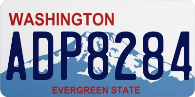 WA license plate ADP8284