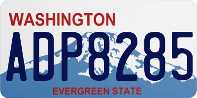 WA license plate ADP8285