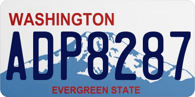 WA license plate ADP8287