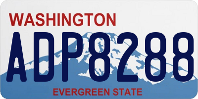 WA license plate ADP8288