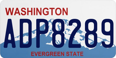 WA license plate ADP8289