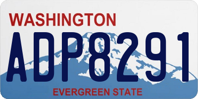 WA license plate ADP8291