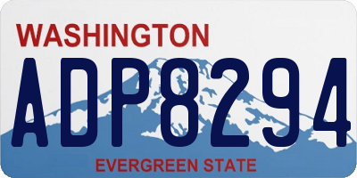WA license plate ADP8294