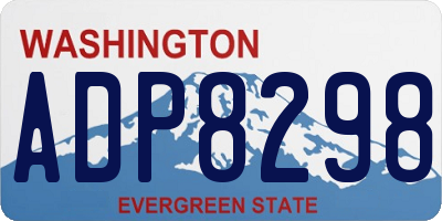 WA license plate ADP8298