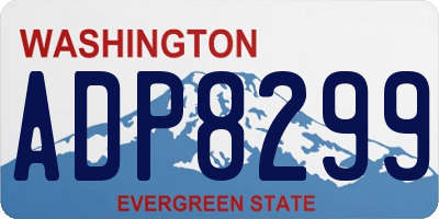 WA license plate ADP8299