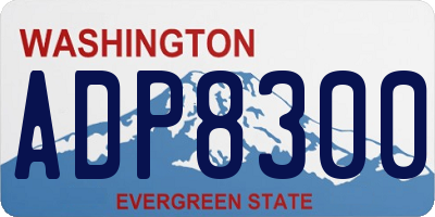WA license plate ADP8300