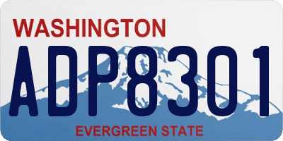 WA license plate ADP8301
