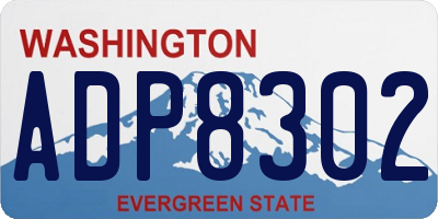 WA license plate ADP8302
