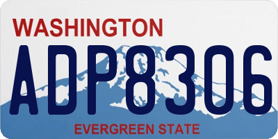 WA license plate ADP8306