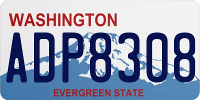 WA license plate ADP8308