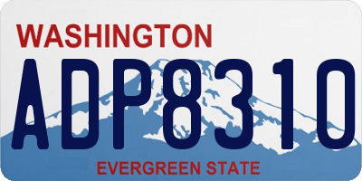 WA license plate ADP8310