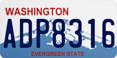 WA license plate ADP8316